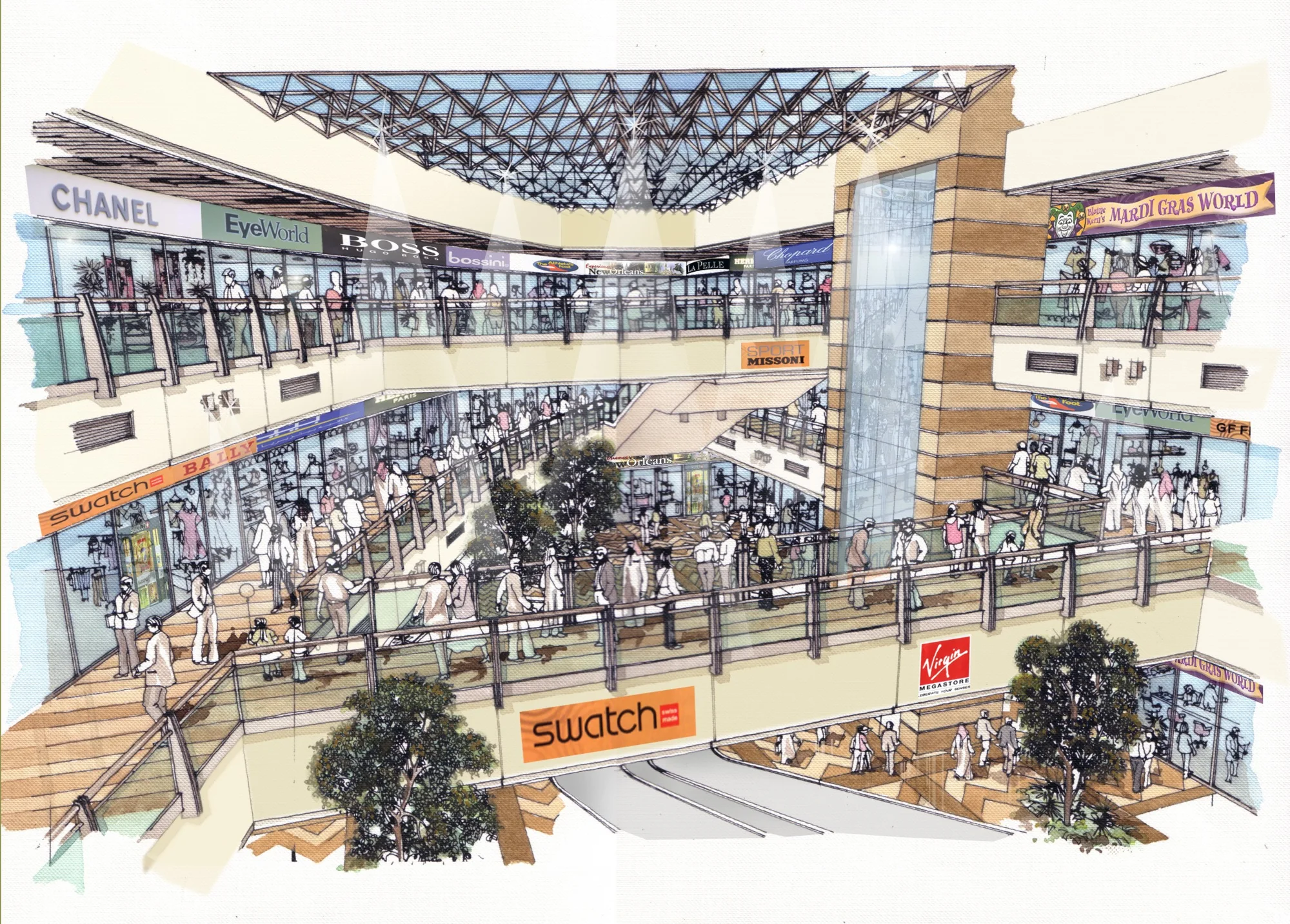 Bneid Al Ghar Mall, Kuwait — project view 3